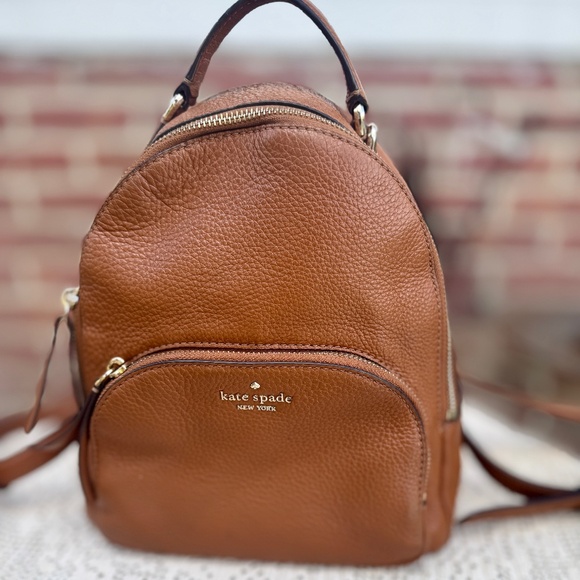 Vintage Kate Spade brown leather backpack in excellent condition - Picture 2 of 16